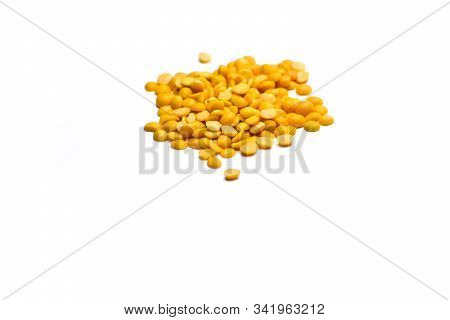 Pigeon Pea (arhar Dal) Isolated On White Background