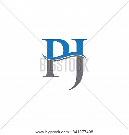Swoosh Letter Pj Logo Design Vector Template. Water Wave Pj Logo Vector.