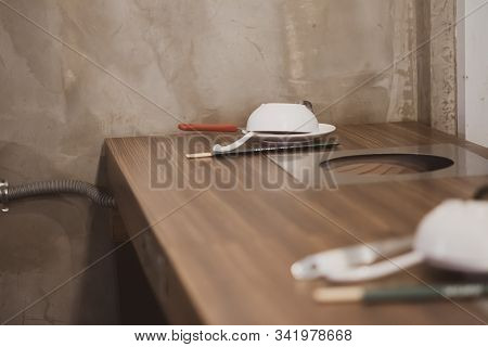 Shabu Counter Bar In Shabu Restaurant. Selective Focus