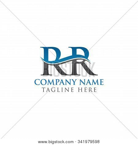 Swoosh Letter Rr Logo Design Vector Template. Water Wave Rr Logo Vector.