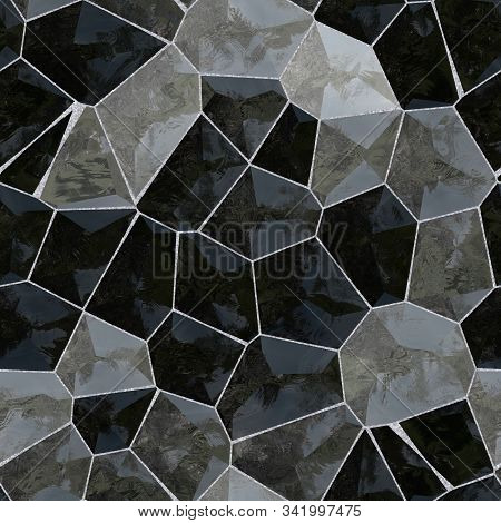 Mosaic Stony Seamless 3d Texture Pattern Background