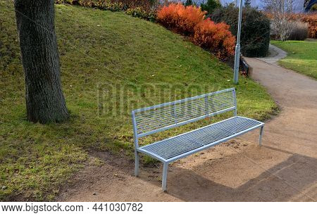 Granite Walls Made Of Stone Blocks Serve As Design Elements, Retaining Walls, Or Seating Areas, Seat