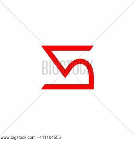 Letter S 5 Geometric Line Arrow Logo Vector