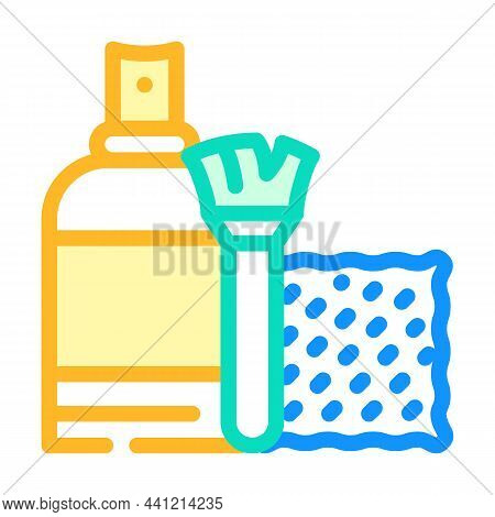 Cleaning Small Kit Color Icon Vector. Cleaning Small Kit Sign. Isolated Symbol Illustration