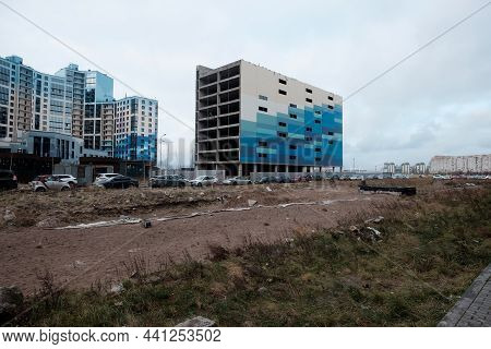 Saint Petersburg, Russia - November 20, 2021: View On A Residential Complex Quiet Harbor