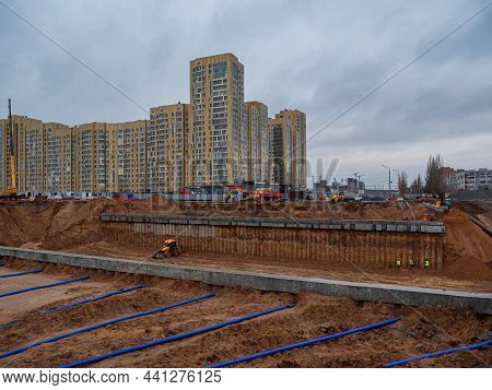 Construction Of A New Road Tunnel In Kazan, Russia. Voznesensky Tract Under Construction