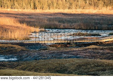 Vulcanic Mud Geysers Reservation Soos In Western Bohemia