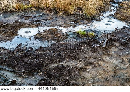 Vulcanic Mud Geysers Reservation Soos In Western Bohemia