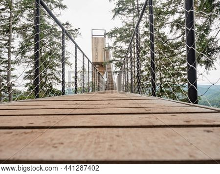 Lookout Tower Hornik, Built On One Of Rocky Summit Straz, 782metres High Mountain About Rokytnice To