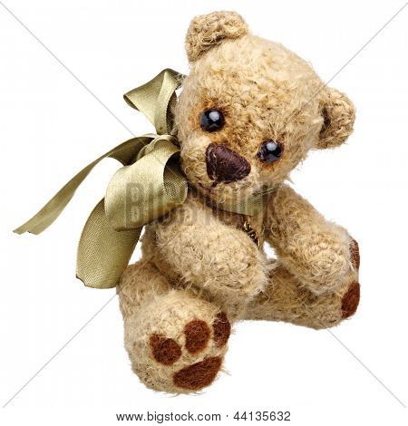Teddy bear in classico stile vintage isolato on white background