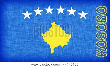 Linen Flag Of Kosovo
