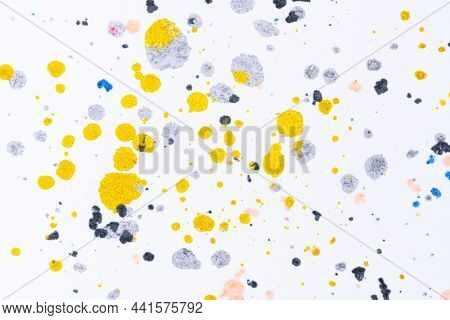 Handmade background with yellow and blue crayon art