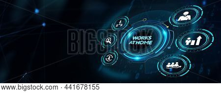 Business, Onsite Or Remote Working Concept, Copy Space. Freelancer. 3d Illustration