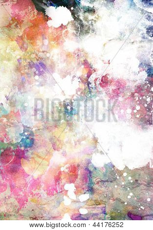 抽象的なグランジ テクスチャの水彩絵の具スプラッタを