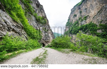 View Of Cherek Gorge In The Caucasus Mountains In Kabardino-balkaria, Russia