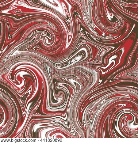 Seamless Twirly Swirly Abstract Liquid Marble Surface Pattern Design For Print