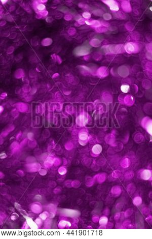 Purple Mottled Defocused Background With Lots Of Shiny White And Lilac Circles Vertical Orientation