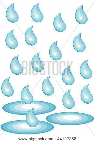 Raindrops vector