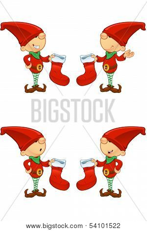 Cartoon Red Elf