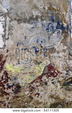 Old Painted  Plaster