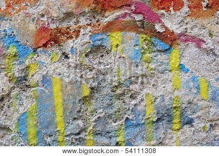 Old Painted  Plaster