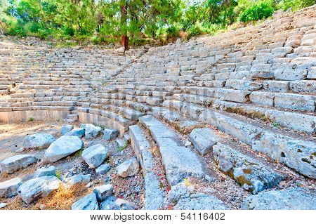 Ruins Of The Ancient Amphitheater In Turkey