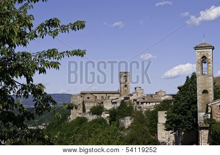 Sight Of Medieval City In Tuscany