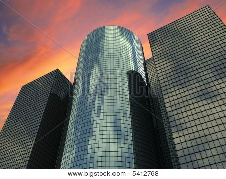 Evenig tiro de edifícios de altura