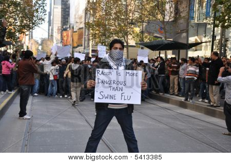 Indiase Student tijdens de Rally
