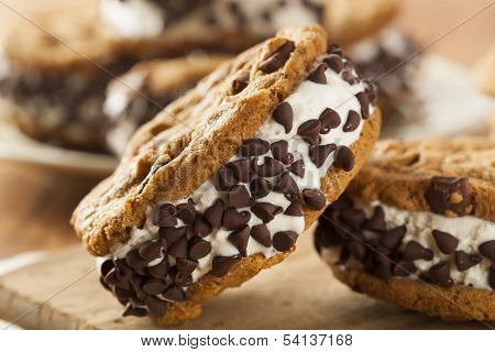 Chocolate Chip Cookie Ice Cream Sandiwch
