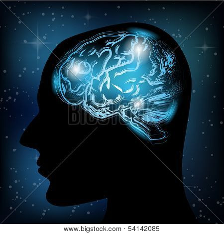 Vector creative brain