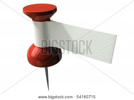 Thumbtack With Blank Label