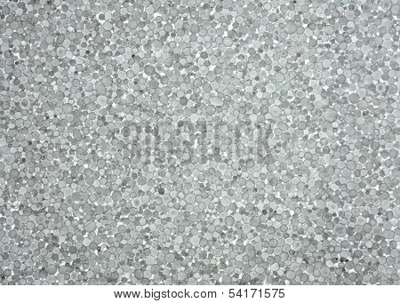 grey foam plastic closeup. Polystyrene foam texture