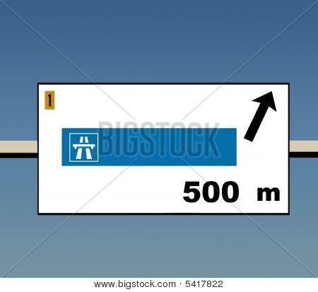 Roadsign In The Highway