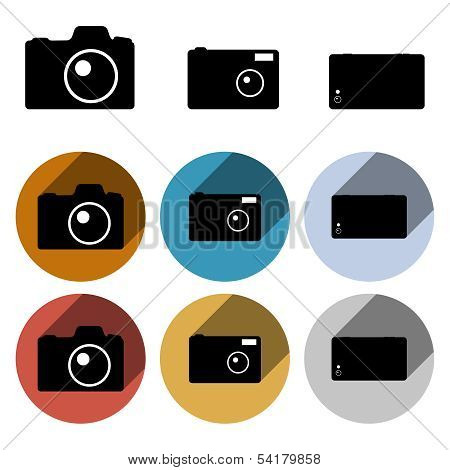 Vector Photo Camera Icon Set