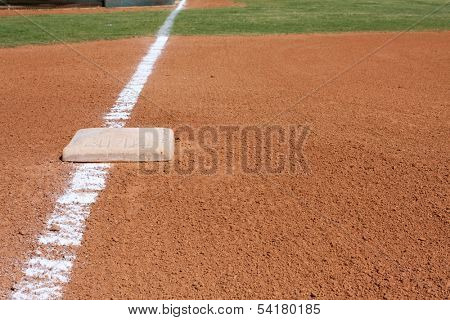 Baseball Third Base with the field beyond and room for copy
