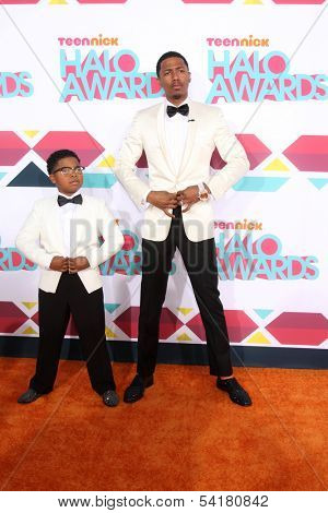 LOS ANGELES - NOV 17:  Benjamin Flores Jr., Nick Cannon at the TeenNick Halo Awards at Hollywood Palladium on November 17, 2013 in Los Angeles, CA
