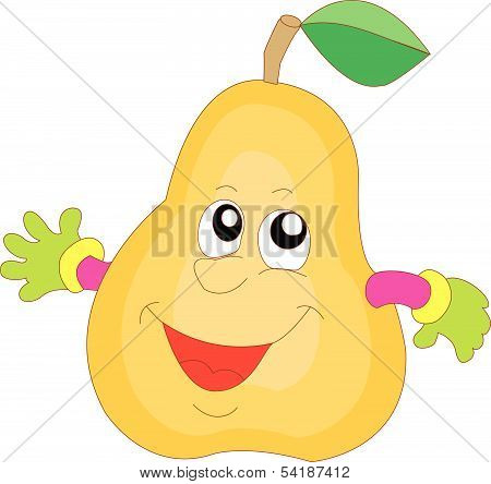 comic pear vector