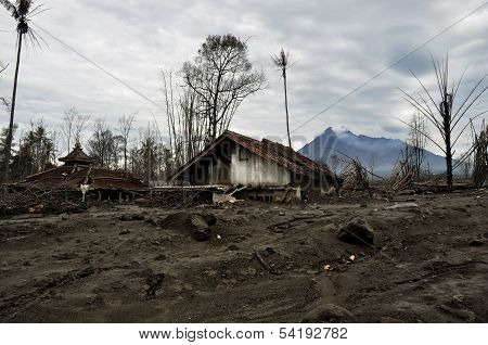 Village Damaged by Pyroclastic