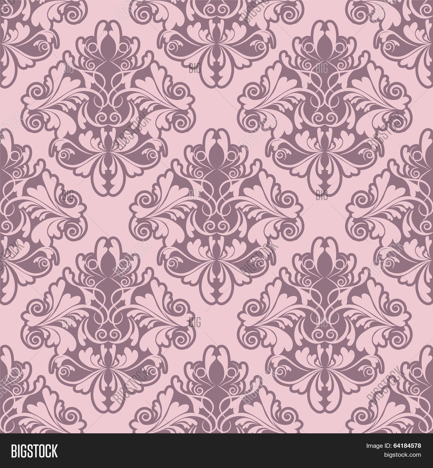 Damask Wallpaper Vector &amp; Photo (Free Trial) | Bigstock