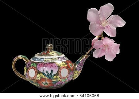 sweet oleander over teapot