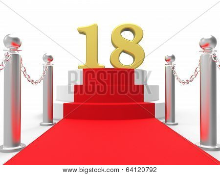 Golden Eighteen On Red Carpet Means Celebrity Eighteenth Birthda
