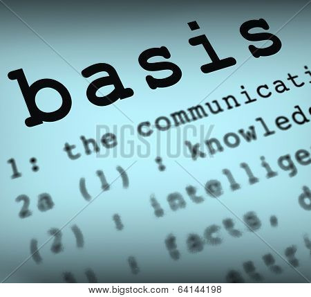 Basis Definition Means Principles And Essential Ideas