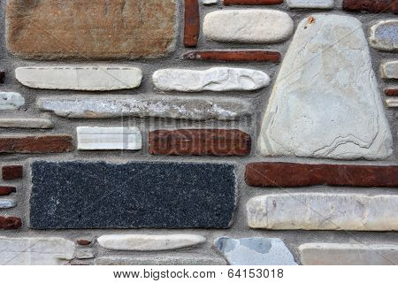 Ancient Stone Wall As Background.