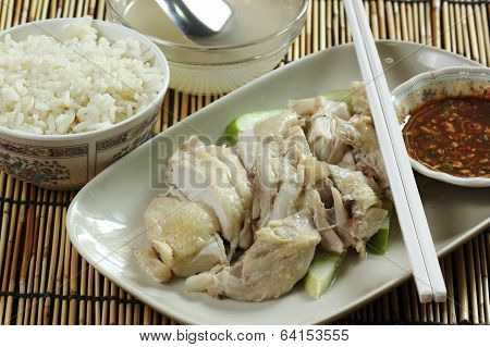 Steam Chicken On The Plate