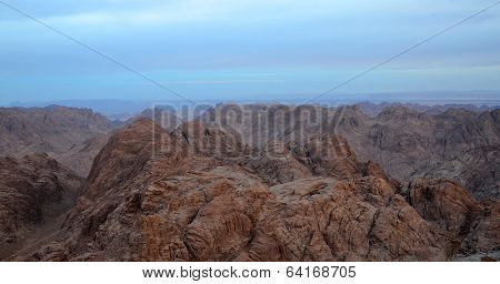 Egypt, Sinai Mountains, Morning View