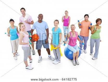 Group of Healthy People in the Fitness