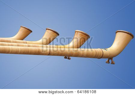 Isolated Alphorns in Switzerland
