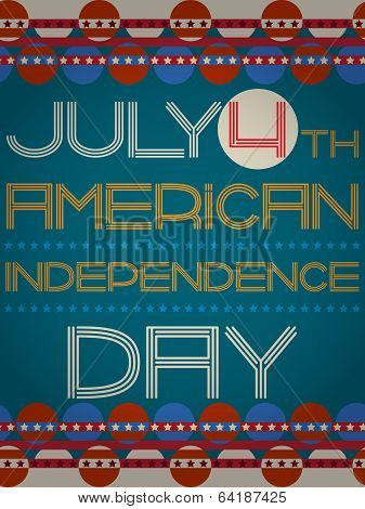 Vector american independence day retro poster