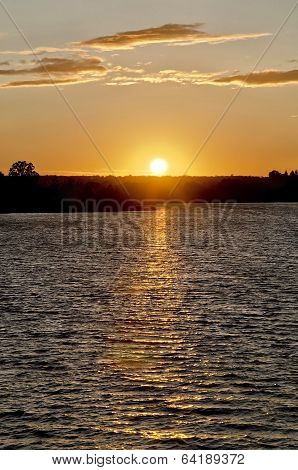 Sunset Over Lake